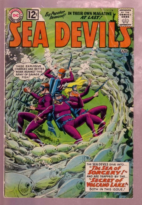 SEA DEVILS #4 1962- THE SEA OF SORCERY-RUSS HEATH COVER VG