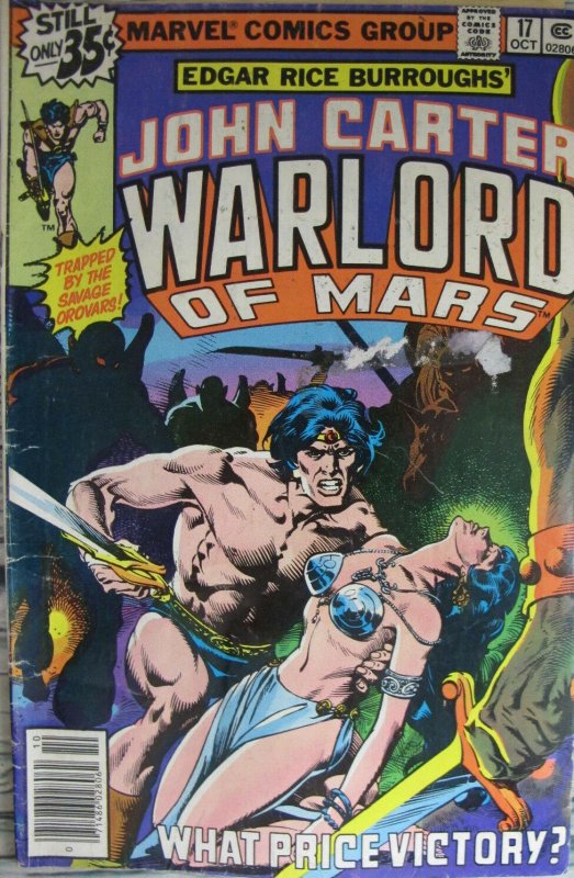 John Carter Warlord Of Mars 7 Marvel Comics 1977 FN/VF Edgar Rice Burroughs