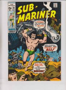 Prince Namor, the Sub-Mariner #39 FN july 1971 - bronze age marvel comics