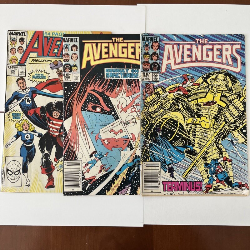 Avengers Lot #257 &260 Both Newsstands. 1st  Nebula, 1st Cover.  #300. New Team.