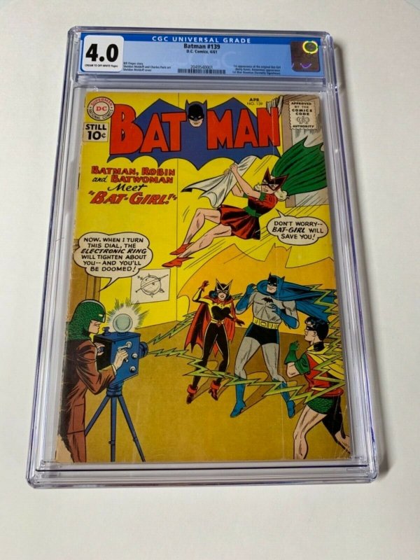 Batman 139 Cgc 4.0 1st Batgirl Dc Golden Age