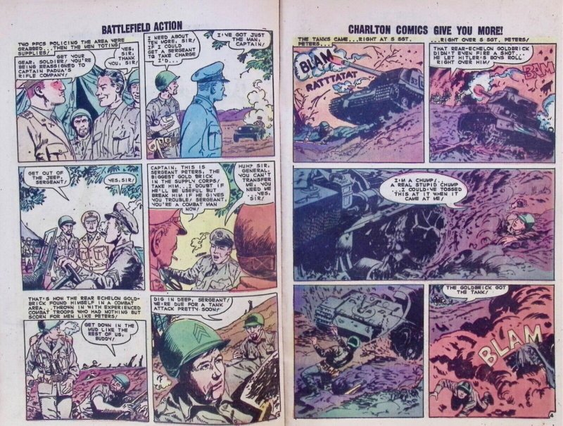 BATTLEFIELD ACTION Comic Issue 27 — Sam Glanzman Art — 1959 Charlton Comics Good