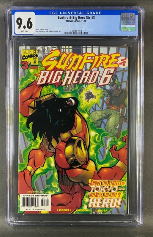 Sunfire & Big Hero 6 (1998) #'s 1 2 3 CGC Lot 9.2/ 9.4 /9.6 1st Big Hero Six