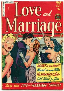 Love and Marriage #7 1953- Spicy cover art- Strangest Love VG