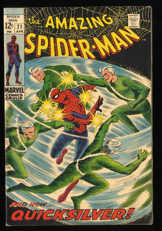 Amazing Spider-Man #71 FN- 5.5 Quicksilver!