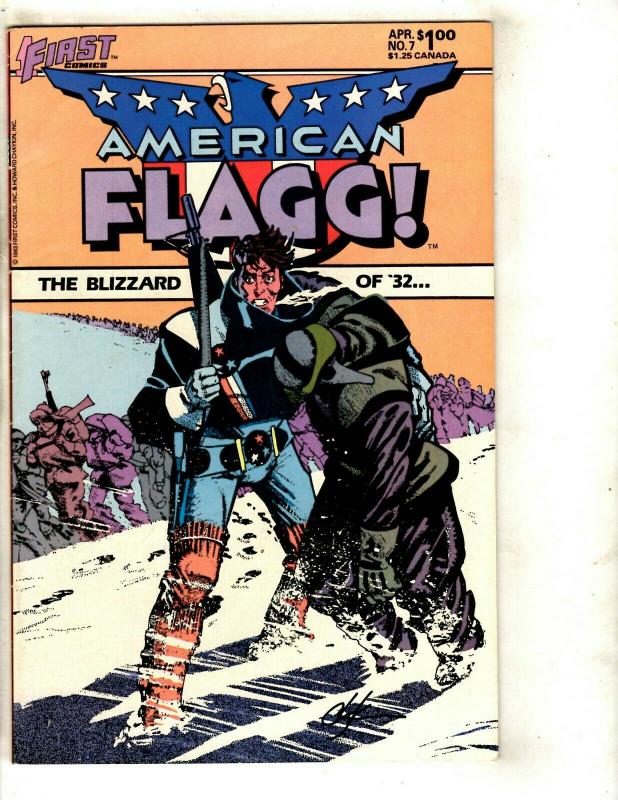 Lot Of 11 Comic Books Amerikan Flagg 2 3 4 5 American Flag 1 4 6 (2) 7 8 9 JF17