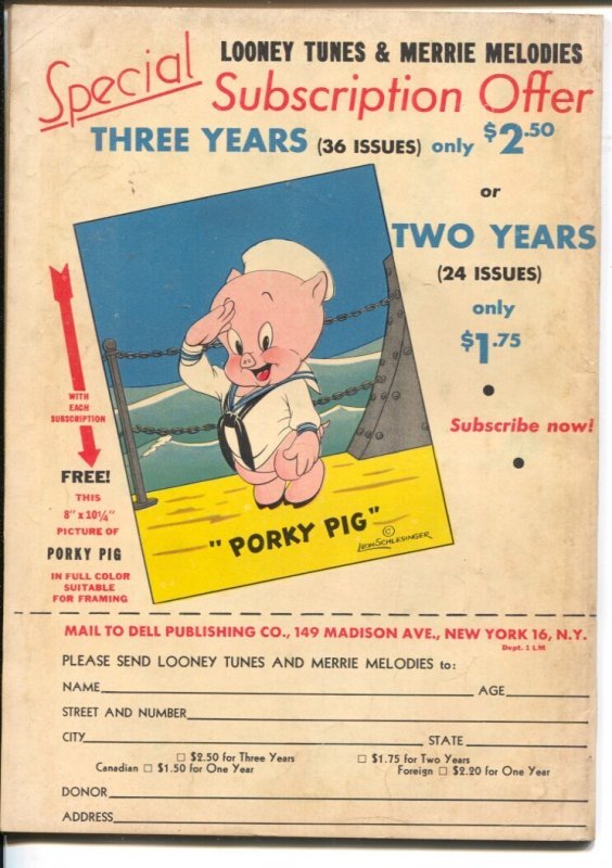 Looney Tunes Merrie Melodies  #39  1945 - Dell  -VF- - Comic Book
