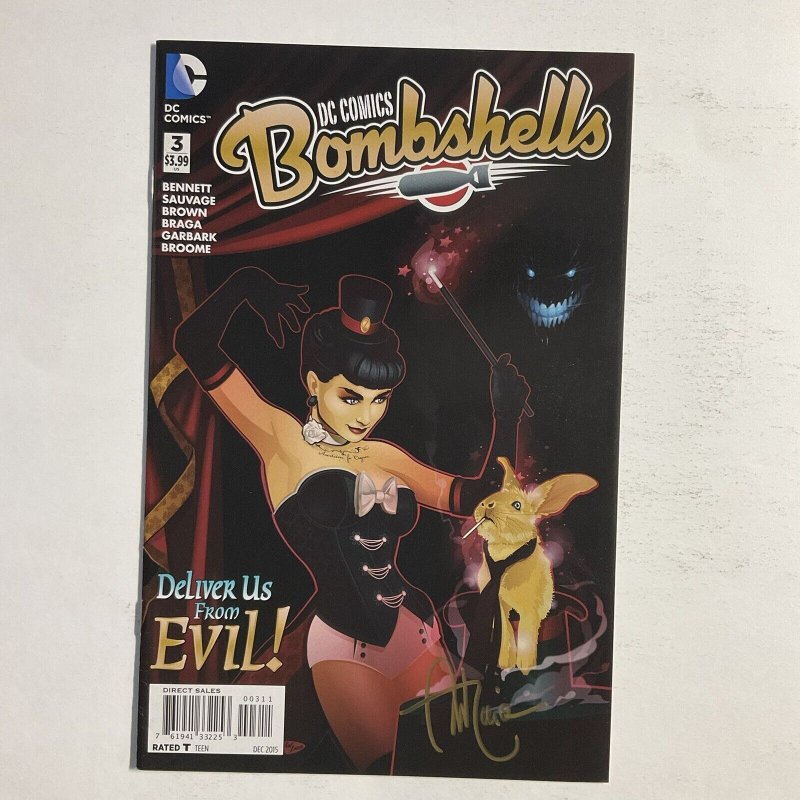 Dc Comics Bombshells 3 2015 Signed by Ant Lucia DC Comics NM near mint