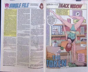 SOLO AVENGERS Comic 7 — Hawkeye and Black Widow — 1988 Marvel Universe VF+ Cond