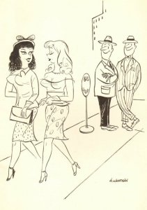 Sexy Streetwalkers Gold diggers - Humorama 1957 art by Al Kaufman