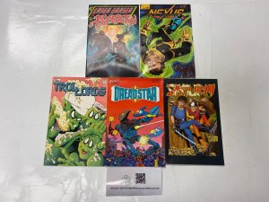 5 ECLIPSE comic books Laser Eraser Pressbutton Nexus TrollLords 51 KM38