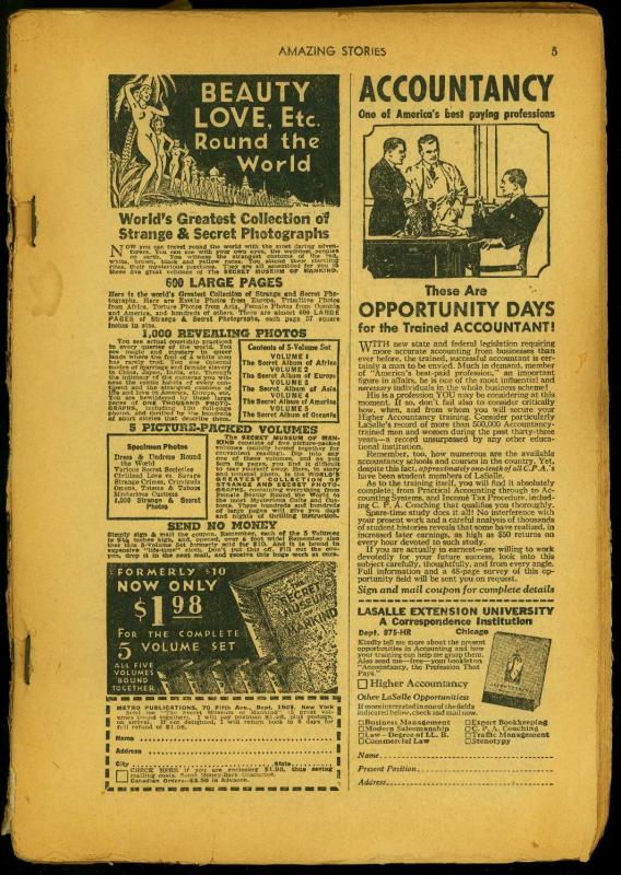 Amazing Stories Pulp September 194? - Blitz Against Japan reading copy