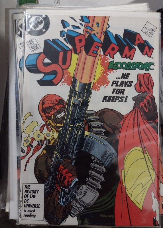 SUPERMAN # 4 1987  DC comics KEY 1ST APPERANCE BLOODSPORT  john byrne