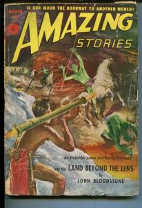 Amazing Stories 3/1952-Ziff-Davis-pulp sci-fi-bazooka blast-John Bloodstone-G-