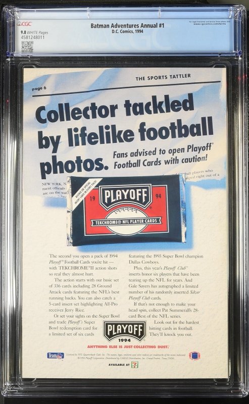 Batman Adventures Annual 1 Cgc 9.8 Dc 1994