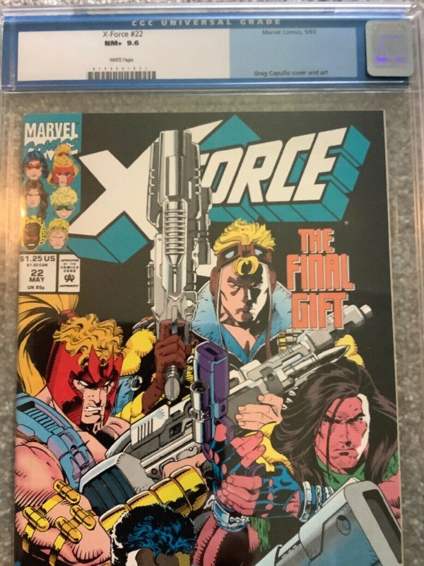 X-Force 22 CGC 9.6 Greg Capullo Cover and Art 1993