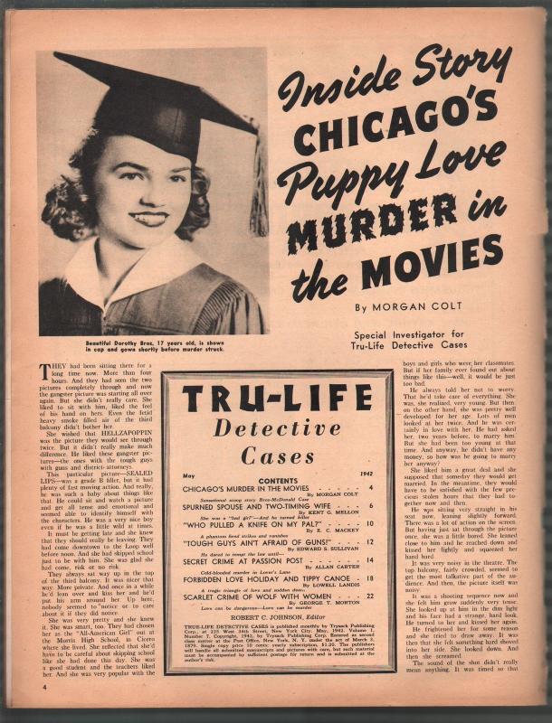 Tru-Life Detective 5/1942-crime-mystery-horror-pulp thrills-WWII-gun moll-G