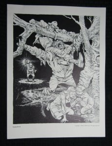 1980 SWAMP RESCUE by Will Eisner 12x16 Print VF 8.0 National Cartoonist Society