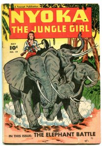 Nyoka The Jungle Girl  #19 1948- Fawcett Golden Age-Congo Headhunt VG 