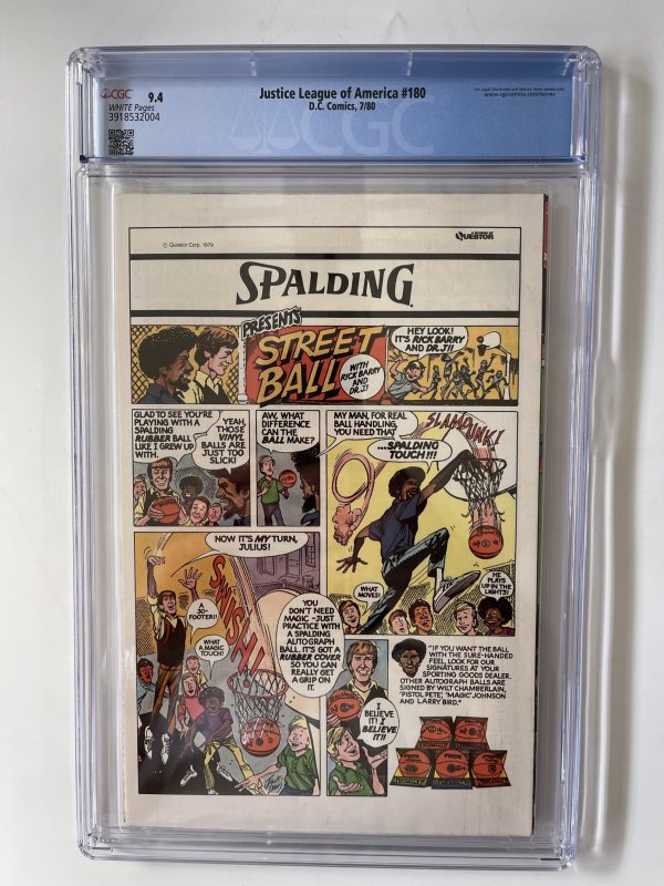 Justice League of America #180 CGC 9.4 - DC Comics (1980)