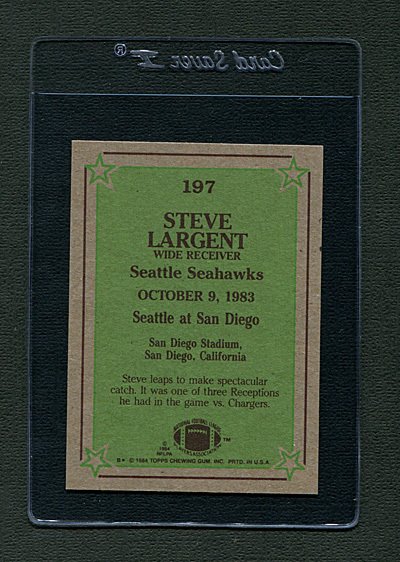 1984 Topps #197 Steve Largent / HOF / (MINT)