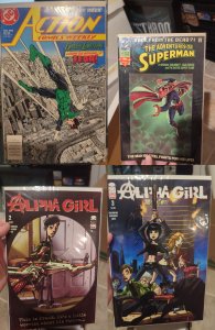 Lot of 4 Comics (See Description) Alpha Girl, Green Lantern, Superman