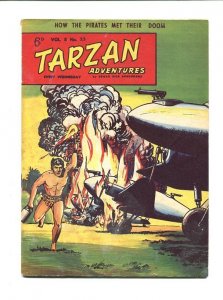 TARZAN ADVENTURES 8 #25-1958-SEPTEMBER-AIRPLANE ON FIRE VG