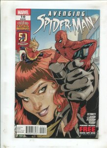 AVENGING SPIDER-MAN #10 (9.0) 3RD APP OF CAPTAIN MARVEL/DANVIS!! 2012