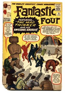 Fantastic Four-#15 1963 First Mad Thinker human torch jack kirby