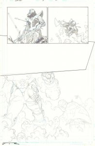 Secret Wars #8 p.5 Galactus Crushes Terrax - Giant Thing 2015 art by Esad Ribic