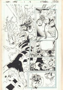Shattered Image #1 p.9 - Surreal cut up body 1/2 Splash - art by Tony Daniel