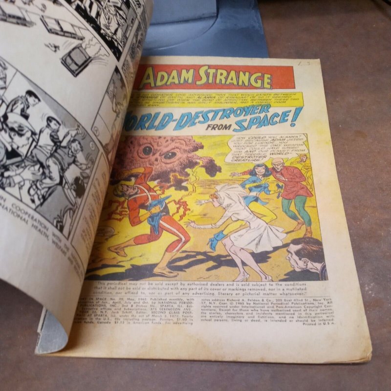 MYSTERY IN SPACE 99 Dc Comics ADAM STRANGE SPACE RANGER 1965 Scifi