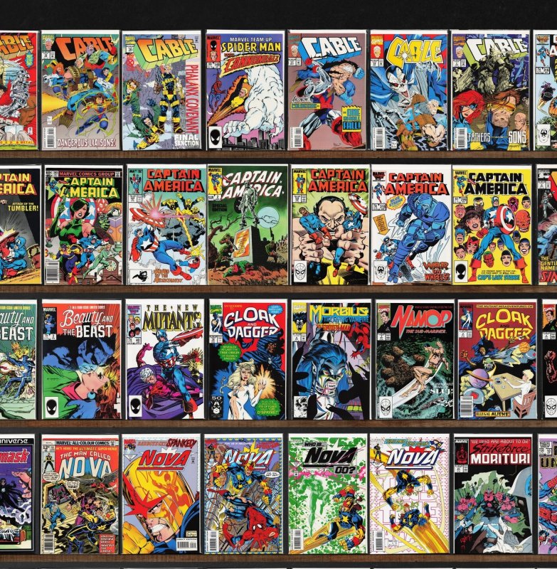 Huge Lot 150+ Comics with Captain America, The New Mutants, Cable, Nova & More!