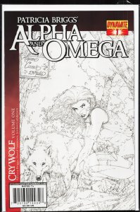 Patricia Briggs' Alpha and Omega: Cry Wolf #1 Black and White Cover (2010)