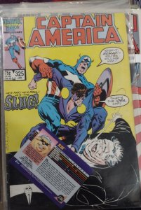 Captain America  #325  1987 MARVEL DISNEY  KEY 1ST SLUG VAGABOND NOMAD