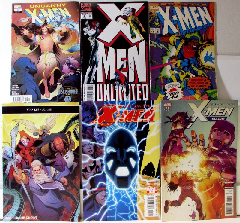 X-Men Lot 6 #4, Uncanny 4, 6, Unlimited 4, Blue 26, 11 1994 Marvel Comics