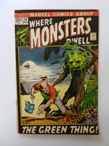 Where Monsters Dwell #14 (1972) VG condition bottom staple detached from cover