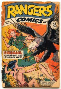 Rangers Comics #44 1948- Firehair- Tigerman- reading copy