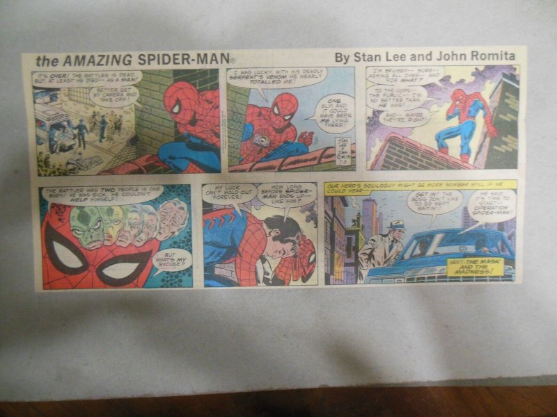 Spiderman Sunday by Stan Lee & John Romita from 7/3/1977 Size: 7.5 x 15 inches