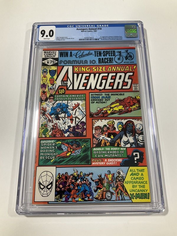Avengers Annual 10 CGC 9.0 White Pages 1981 Marvel Comics 