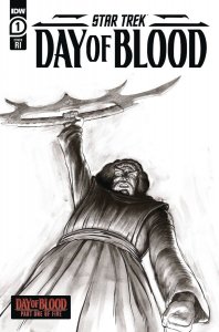 STAR TREK DAY OF BLOOD #1 COVER E 1:10 WARD B&W (NEAR MINT)