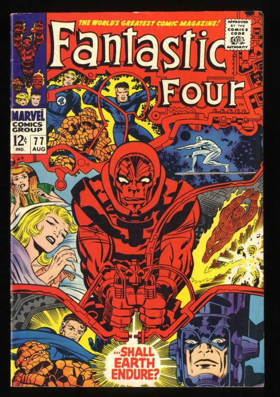 Fantastic Four #77 VF- 7.5 Silver Surfer Galactus!