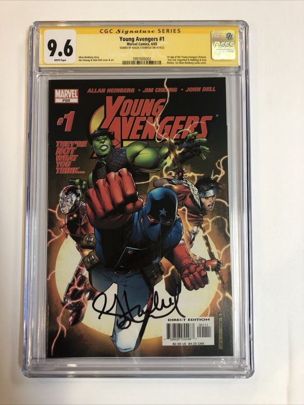 Young Avengers (2005) # 1 (CGC 9.6 SS WP) Signed Hailee Steinfeld (Kate Bishop) 