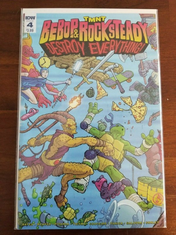 TMNT Bepop & Rocksteady Destroy Everything 4 NM IDW Combined Gemini Shipping 