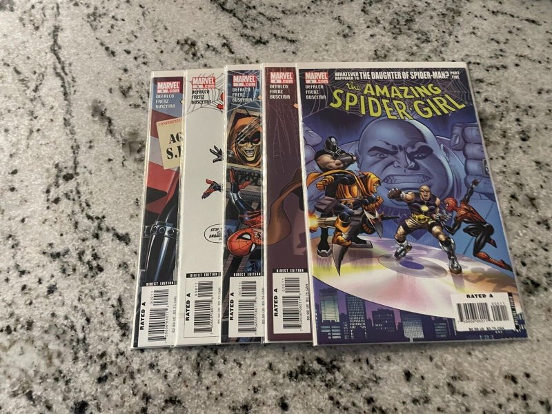 Lot Of 5 Amazing Spider-Girl Marvel Comic Books # 5 6 7 8 9 NM Spider-Man CM13 