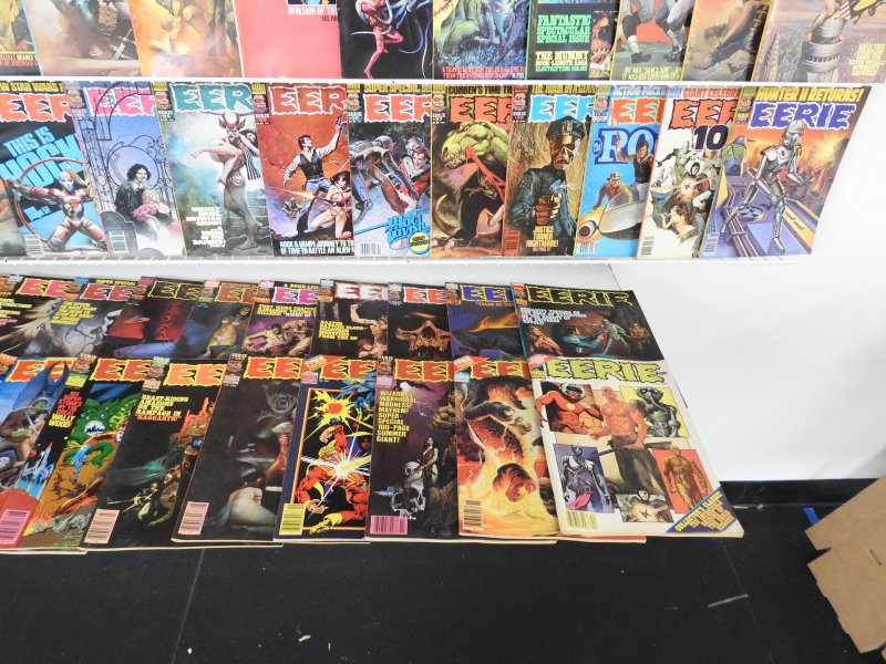 Huge Lot Eerie Magazines #2-139 & 1970, 1971, 1972 Annuals Avg FN+ Condition!