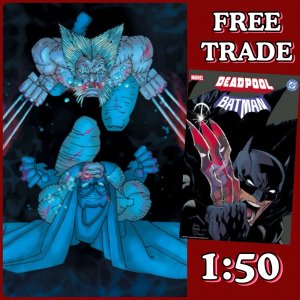 MARVEL DC Deadpool / Batman #1 Virgin 1:50 Frank Miller Variant ? TOPLOADER