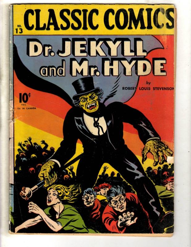 Classic Comics # 13 VG- Gilberton Comic Book Dr. Jekyll & Mr. Hyde 1st Print JL1