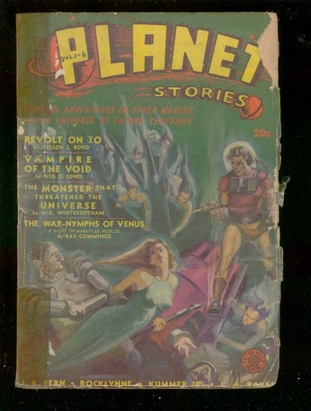 PLANET STORIES #6 SPG 1941-VAMPIRES-HANNES BOK ART-PULP FR/G 