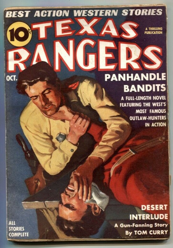 Texas Rangers Pulp October 1938- Panhandle Bandits VG